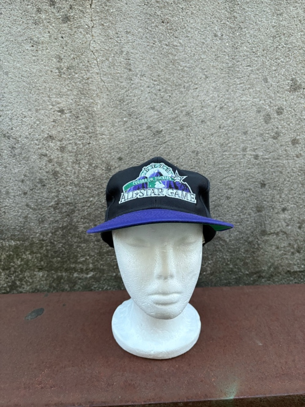 Vintage 1998 MLB All-Star Game Colorado Rockies Logo 7 Snapback Hat